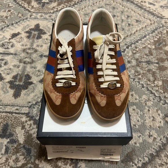 Gucci Men's Brown and Blue Sneakers - Picture 1 of 5